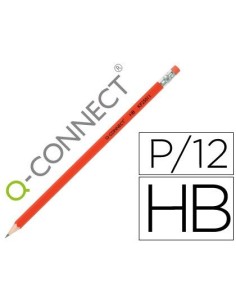 LAPICES DE GRAFITO Q-CONNECT HEXAGONAL CON GOMA N.2 HB