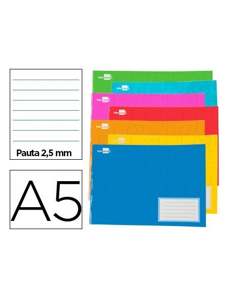 LIBRETA LIDERPAPEL SMART A5 APAISADA 32H 60G/M2 PAUTA 2,5 MM CON MARGEN
