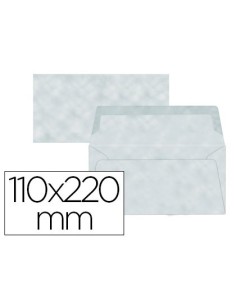 SOBRE LIDERPAPEL AMERICANO AZUL PERGAMINO 110X220 MM 80 G/M PACK DE 9 UNIDADES