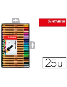 ROTULADOR STABILO PUNTA DE FIBRA POINT 88 ESTUCHE DE 25 COLORES SURTIDOS