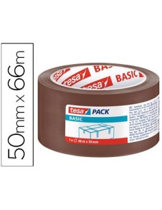 CINTA ADHESIVA TESA MARRON BASIC 66 MT X 50 MM PARA EMBALAJE