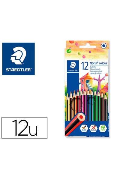 LAPICES DE COLORES STAEDTLER WOPEX ECOLOGICO 12 COLORES EN CAJA DE CARTON