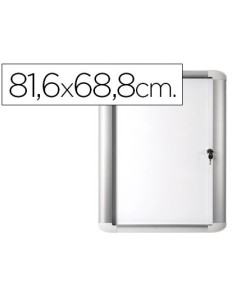 VITRINA DE ANUNCIO BI-OFFICE MAGNETICA 816X688 MM PARA EXTERIOR CON MARCO DE ALUMINIO Y CERRADURA