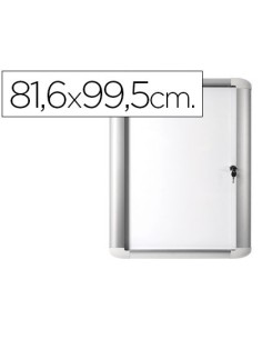 VITRINA DE ANUNCIO BI-OFFICE MAGNETICA 816X995 MM PARA EXTERIOR CON MARCO DE ALUMINIO Y CERRADURA