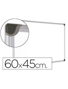 PIZARRA BLANCA BI-OFFICE MAGNETICA MAYA W CERAMICA VITRIFICADA MARCO DE ALUMINIO 60 X 45 CM CON BANDEJA PARA