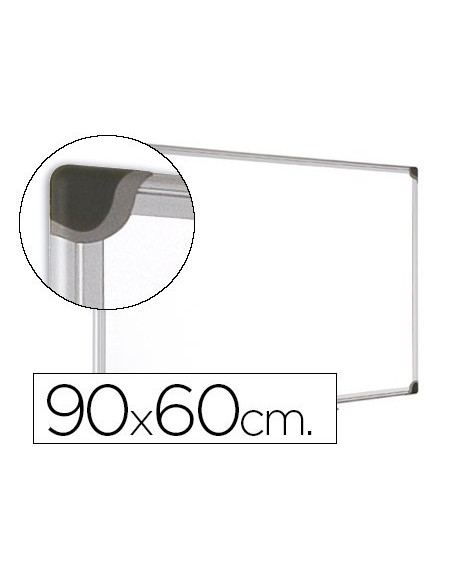 PIZARRA BLANCA BI-OFFICE MAGNETICA MAYA W CERAMICA VITRIFICADA MARCO DE ALUMINIO 90 X 60 CM CON BANDEJA PARA