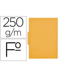 SUBCARPETA CARTULINA GIO FOLIO PESTAÑA CENTRAL 250 G/M2 AMARILLO