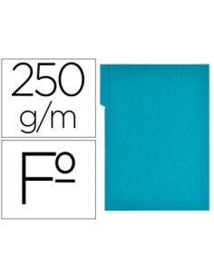 SUBCARPETA CARTULINA GIO FOLIO PESTAÑA DERECHA 250 G/M2 AZUL