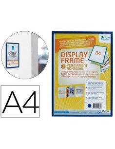 FUNDA PARA COLGAR TARIFOLD DIN A4 ADHESIVA AZUL