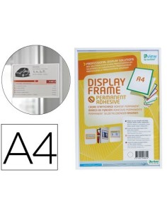 FUNDA PARA COLGAR TARIFOLD DIN A4 ADHESIVA BLANCO