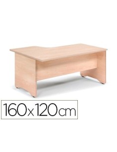 MESA ROCADA SERIE WORK 160X120 CM DERECHA ACABADO AA01 HAYA/HAYA