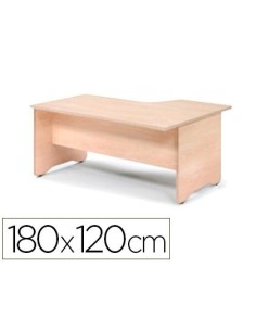 MESA ROCADA SERIE WORK 180X120 CM IZQUIERDA ACABADO AA01 HAYA/HAYA