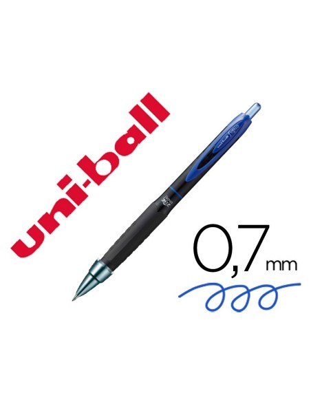 BOLIGRAFO UNI-BALL ROLLER UMN-307 RETRACTIL 0,7 MM TINTA GEL AZUL