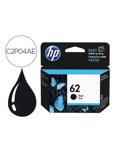 INK-JET HP N.62 OFFICEJET 5640 / 7640 / 5740 NEGRO -200 PAG-