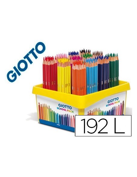 LAPICES DE COLORES GIOTTO STILNOVO SCHOOL PACK DE 192 UNIDADES 12 COLORES X 16 UNIDADES