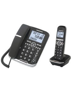 TELEFONO DAEWOO DTD-5500 COMBO FIJO+INALAMBRICO MANOS LIBRES RELLAMADA PANTALLA RETROILUMINADA COLOR NEGRO