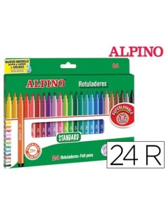 ROTULADOR ALPINO STANDARD CAJA DE 24 COLORES SURTIDOS