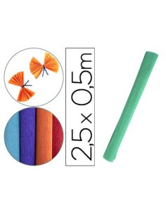 PAPEL CRESPON LIDERPAPEL ROLLO DE 50 CM X 2,5 M 85G/M2 VERDE