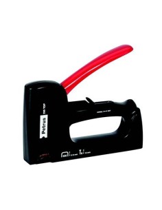 GRAPADORA PETRUS CLAVADORA 295 TOP BRICOLAJE CUERPO DE PLASTICO AJUSTE DE POTENCIA UTILIZA GRAPAS N.530 Y CLAVOS N.8