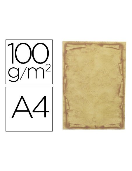 PAPEL PERGAMINO LIDERPAPEL DIN A4 ORLA PAPIRO 100 G/M2 PAQUETE DE 12 HOJAS
