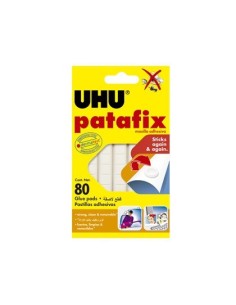 SUJETACOSA UHU PATAFIX BLISTER DE 80 UNIDADES
