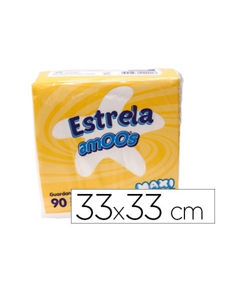 SERVILLETA CELULOSA AMOOS 33X33 CM 2 CAPAS PAQUETE DE 100 UNIDADES