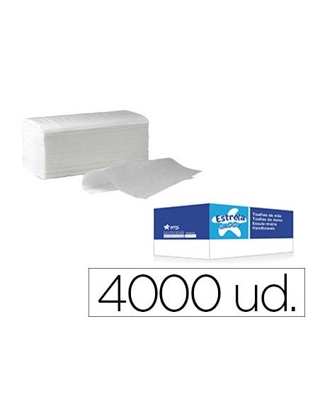 TOALLA DE PAPEL SECAMANOS AMOOS ENGARZADA 2 CAPAS 21X22 CM CAJA DE 4000 UNIDADES