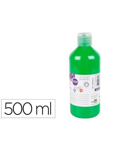 PINTURA DEDOS LIDERPAPEL BOTELLA DE 500 ML VERDE