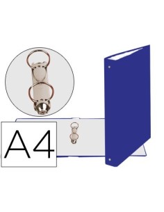 CARPETA DE 2 ANILLAS 30MM REDONDAS EXACOMPTA DIN A4 CARTON FORRADO AZUL