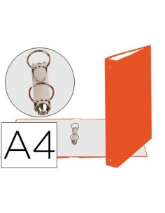 CARPETA DE 2 ANILLAS 30MM REDONDAS EXACOMPTA DIN A4 CARTON FORRADO NARANJA