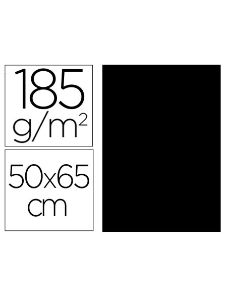 CARTULINA GUARRO NEGRA -50X65 CM -185 GR