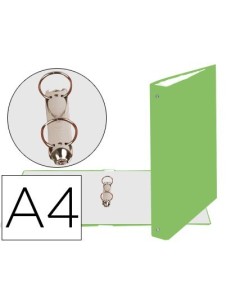 CARPETA DE 2 ANILLAS 30MM REDONDAS EXACOMPTA DIN A4 CARTON FORRADO VERDE ANIS