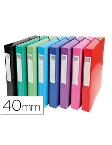 CARPETA PROYECTOS CARTON COMPACTO EXACOMPTA DIN A4 LOMO 40 MM 600 G/M2 COLORES SURTIDOS