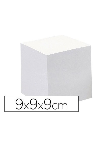 TACO PAPEL QUO VADIS ENCOLADO BLANCO 680 HOJAS 100% RECICLADO 90 G/M2 90X90X90 MM