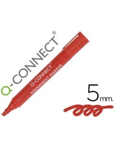 ROTULADOR Q-CONNECT MARCADOR PERMANENTE ROJO PUNTA BISELADA 5.0 MM