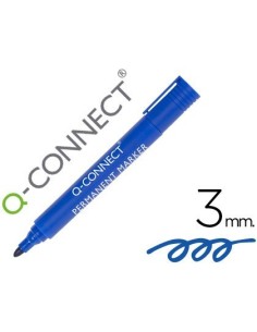 ROTULADOR Q-CONNECT MARCADOR PERMANENTE AZUL PUNTA REDONDA 3.0 MM