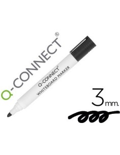 ROTULADOR Q-CONNECT PIZARRA BLANCA COLOR NEGRO PUNTA REDONDA 3.0 MM
