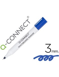 ROTULADOR Q-CONNECT PIZARRA BLANCA COLOR AZUL PUNTA REDONDA 3.0 MM