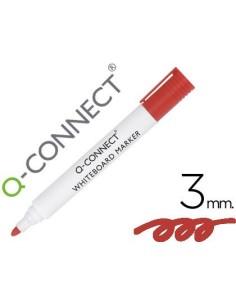 ROTULADOR Q-CONNECT PIZARRA BLANCA COLOR ROJO PUNTA REDONDA 3.0 MM