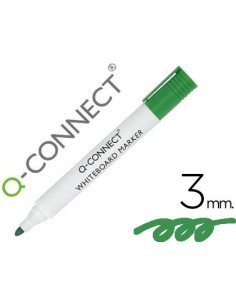 ROTULADOR Q-CONNECT PIZARRA BLANCA COLOR VERDE PUNTA REDONDA 3.0 MM