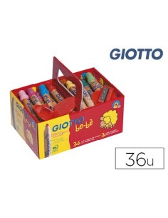 LAPICES DE COLORES GIOTTO BEBE SUPER SCHOOLPACK DE 36 UNIDADES + 3 SACAPUNTAS