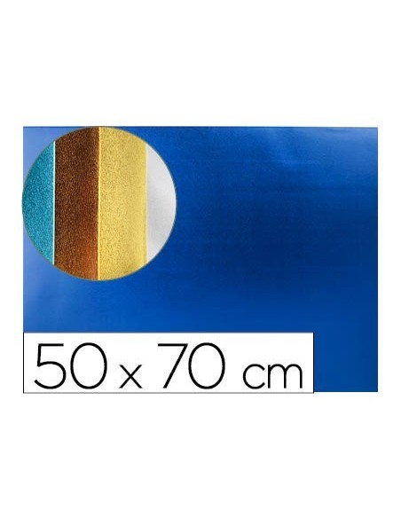 GOMA EVA LIDERPAPEL 50X70 CM ESPESOR 2 MM METALIZADA AZUL