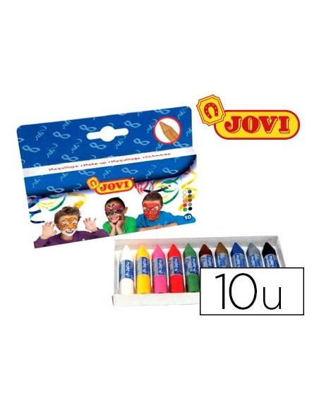 BARRA MAQUILLAJE JOVI CAJA DE 10 COLORES SURTIDOS