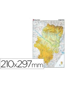 MAPA MUDO COLOR DIN A4 ARAGON FISICO
