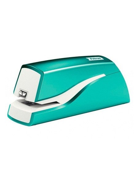 GRAPADORA PETRUS ELECTRICA E-310 WOW TURQUESA METALIZADO CAPACIDAD 12 HOJAS USA GRAPA N. 10