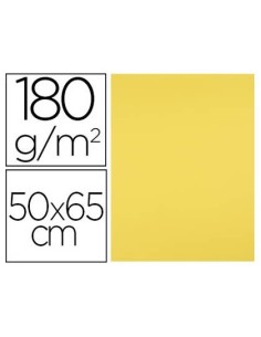 CARTULINA LIDERPAPEL 50X65 CM 180G/M2 AMARILLO LIMON PAQUETE DE 25