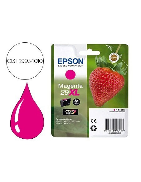 INK-JET EPSON HOME 29XL T2993 XP435/330/335/332/430/235/432 MAGENTA 450 PAG