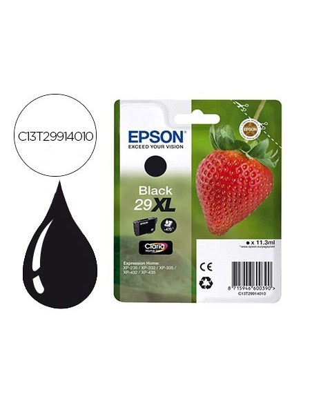 INK-JET EPSON HOME 29XL T2991 XP435/330/335/332/430/235/432 NEGRO 450 PAG