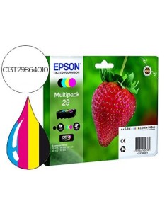 INK-JET EPSON HOME 29 T2986 XP435/330/235 MULTIPACK 4 COLORES NEGRO/AMARILLO/CIAN/MAGENTA
