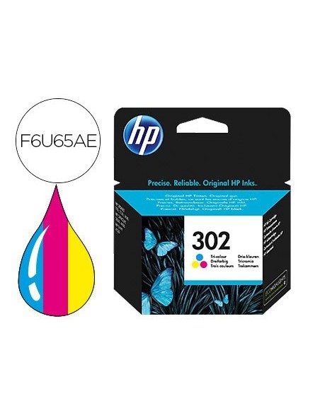 INK-JET HP 302 DESKJET 1110 / 2130 / 3630 OFFICEJET 3830 / 4650 ENVY 4520 TRICOLOR 165 PAG